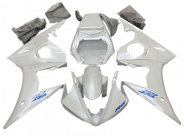2003-2004 Yamaha YZF R6 Motorcycle Fairings - White Canada for Sale