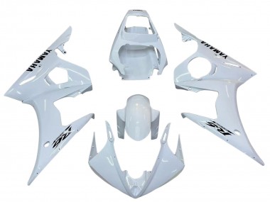 2003-2004 Yamaha YZF R6 Motorcycle Fairings - White Black Decals Canada for Sale