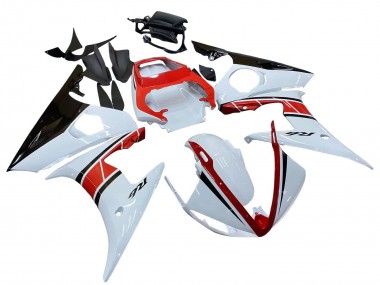 2006-2009 Yamaha YZF R6S Motorcycle Fairings - White Red Glossy Black Canada for Sale