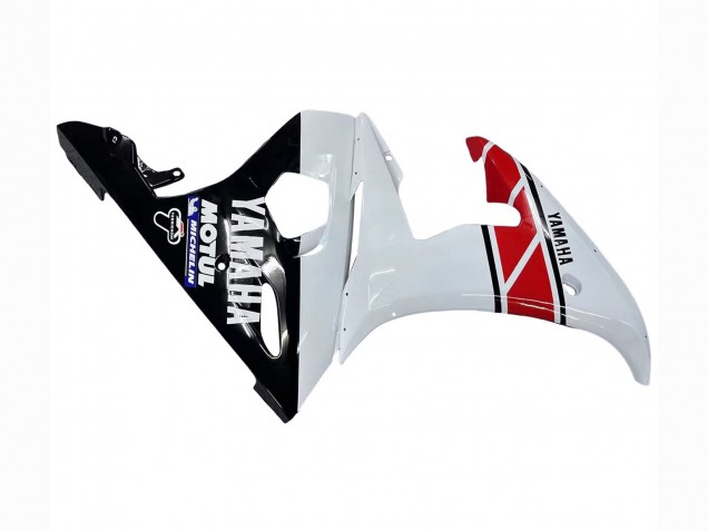 2003-2004 Yamaha YZF R6 Motorcycle Fairings - White Red Glossy Black Motul Canada for Sale