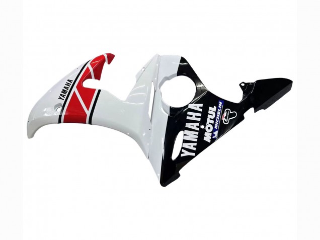 2006-2009 Yamaha YZF R6S Motorcycle Fairings - White Red Glossy Black Motul Canada for Sale