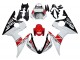 2006-2009 Yamaha YZF R6S Motorcycle Fairings - White Red Glossy Black Motul Canada for Sale