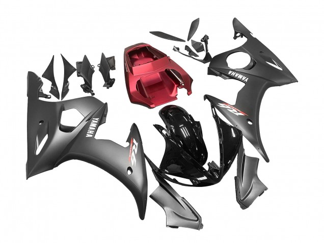 2006-2009 Yamaha YZF R6S Motorcycle Fairings - Black Red Canada for Sale