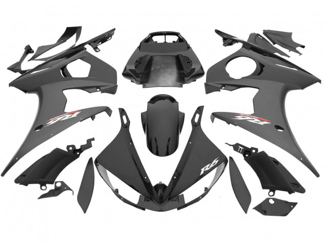 2006-2009 Yamaha YZF R6S Motorcycle Fairings - Glossy Black Matte Black Canada for Sale