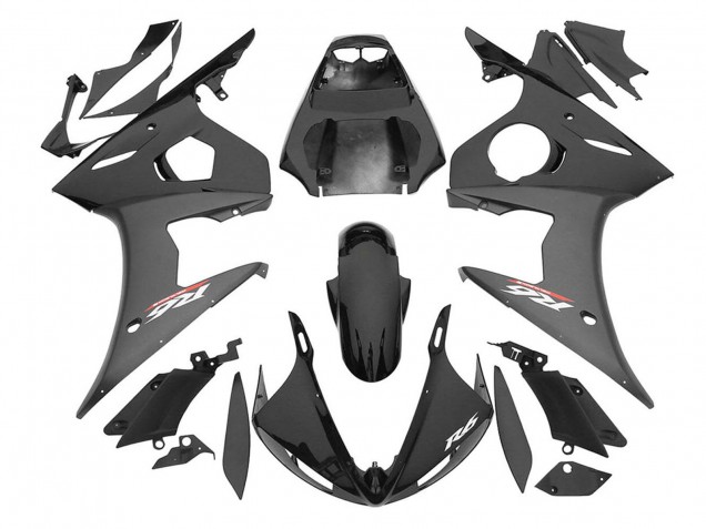2006-2009 Yamaha YZF R6S Motorcycle Fairings - Glossy Black Matte Black Canada for Sale