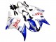 2005 Yamaha YZF 600 R6 Motorcycle Fairings - White Blue Dunlop Fiat Motul Canada for Sale