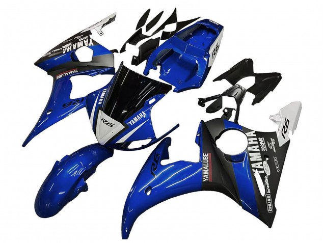 2005 Yamaha YZF 600 R6 Motorcycle Fairings - Blue White Black Yamalube Canada for Sale