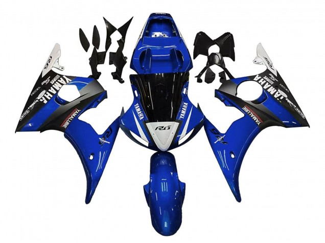 2005 Yamaha YZF 600 R6 Motorcycle Fairings - Blue White Black Yamalube Canada for Sale