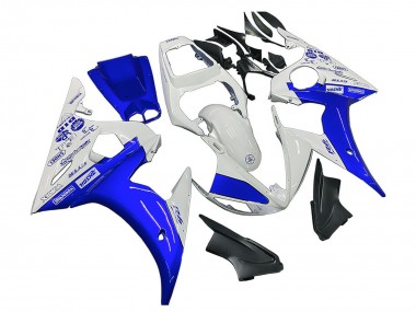 2005 Yamaha YZF 600 R6 Motorcycle Fairings - White Blue Yamalube Canada for Sale
