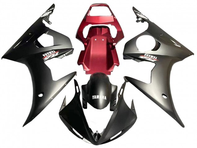 2005 Yamaha YZF 600 R6 Motorcycle Fairing - Matte Black Red Canada for Sale