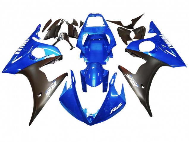 2005 Yamaha YZF 600 R6 Motorcycle Fairings - Blue Matte Black Canada for Sale