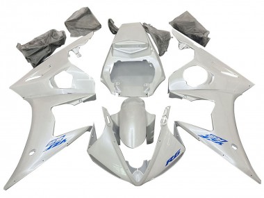 2005 Yamaha YZF 600 R6 Motorcycle Fairings - White Blue Canada for Sale