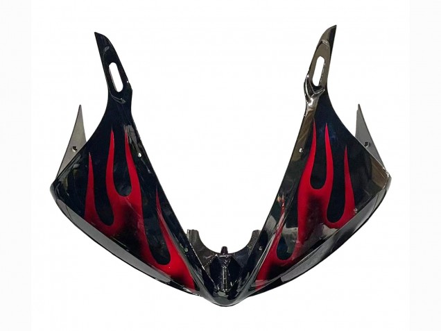 2005 Yamaha YZF 600 R6 Motorcycle Fairings - Black with Red Flame Canada for Sale