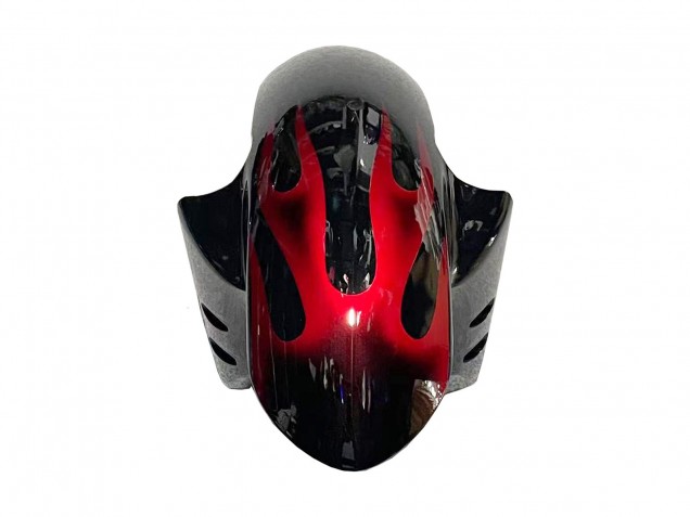 2005 Yamaha YZF 600 R6 Motorcycle Fairings - Black with Red Flame Canada for Sale