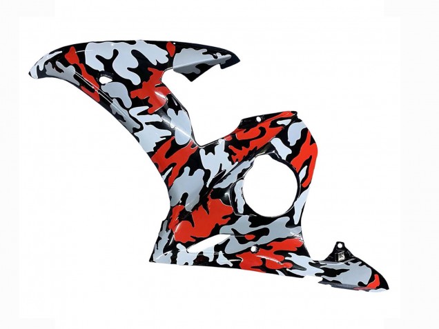 2005 Yamaha YZF 600 R6 Motorcycle Fairings - Black Red Grey Camouflage Canada for Sale