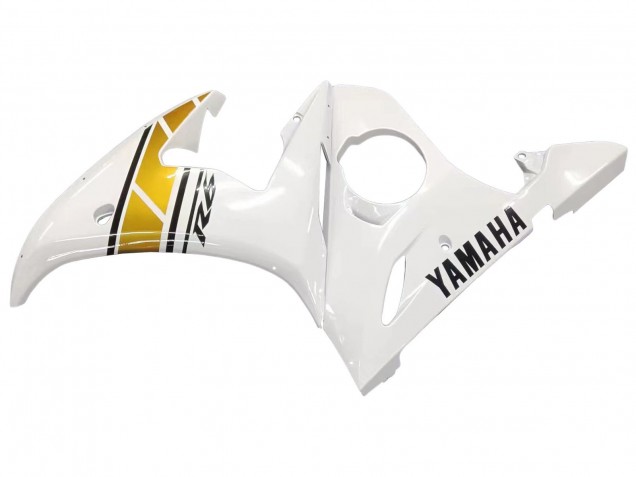 2005 Yamaha YZF 600 R6 Motorcycle Fairings - White Gold Black Canada for Sale