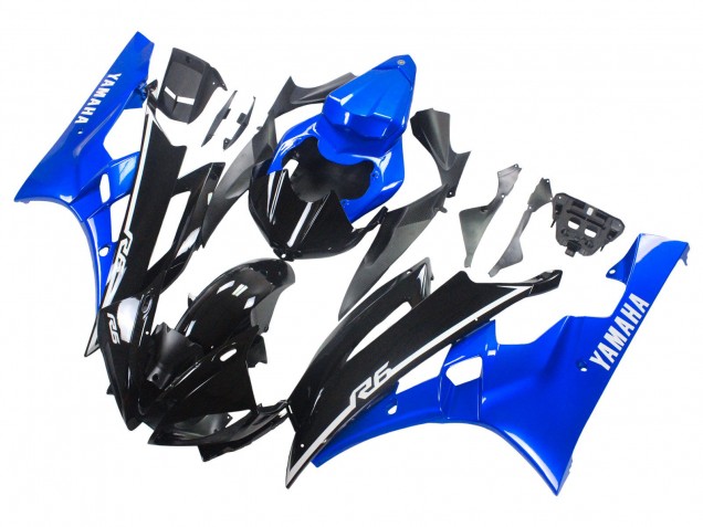 2006-2007 Yamaha YZF 600 R6 Motorcycle Fairings - Blue Glossy Black Canada for Sale