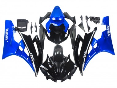 2006-2007 Yamaha YZF 600 R6 Motorcycle Fairings - Blue Glossy Black Canada for Sale