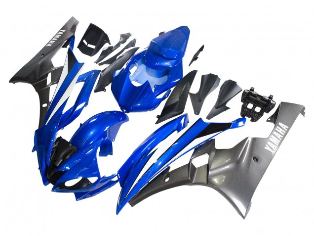 2006-2007 Yamaha YZF 600 R6 Motorcycle Fairings - Blue White Glossy Black Canada for Sale