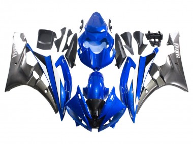 2006-2007 Yamaha YZF 600 R6 Motorcycle Fairings - Blue White Glossy Black Canada for Sale