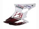 2006-2007 Yamaha YZF 600 R6 Motorcycle Fairings - White Maroon Red Fiat Acer Yamalube Canada for Sale
