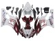 2006-2007 Yamaha YZF 600 R6 Motorcycle Fairings - White Maroon Red Fiat Acer Yamalube Canada for Sale