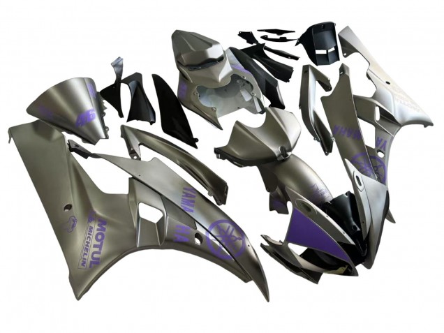 2006-2007 Yamaha YZF 600 R6 Motorcycle Fairings - Grey Purple Motul Canada for Sale