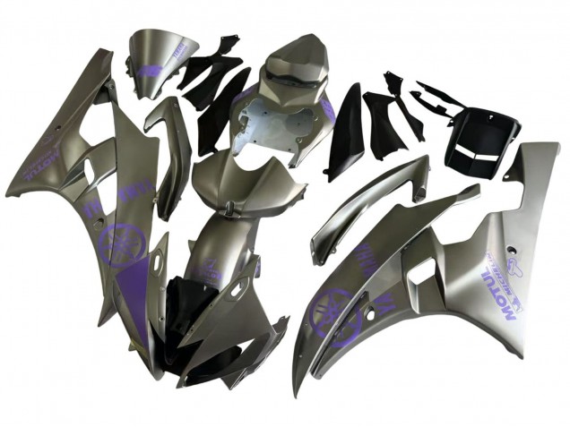 2006-2007 Yamaha YZF 600 R6 Motorcycle Fairings - Grey Purple Motul Canada for Sale