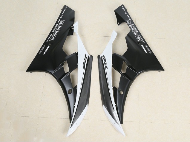2006-2007 Yamaha YZF 600 R6 Motorcycle Fairings - Glossy Black Matte Black White Motul Michelin Canada for Sale