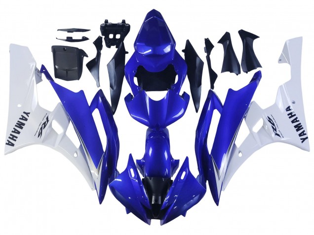 2006-2007 Yamaha YZF 600 R6 Motorcycle Fairings - White Blue Black Canada for Sale