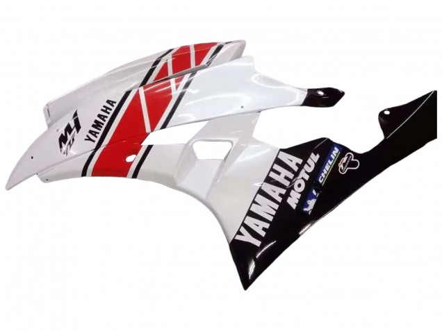 2006-2007 Yamaha YZF 600 R6 Motorcycle Fairings - White Red Black Motul Canada for Sale