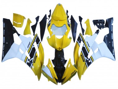 2006-2007 Yamaha YZF 600 R6 Motorcycle Fairings - Yellow White Glossy Black Motul Canada for Sale