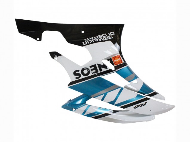 2006-2007 Yamaha YZF 600 R6 Motorcycle Fairings - White Blue Black Semakin Didepan ENEOS Canada for Sale