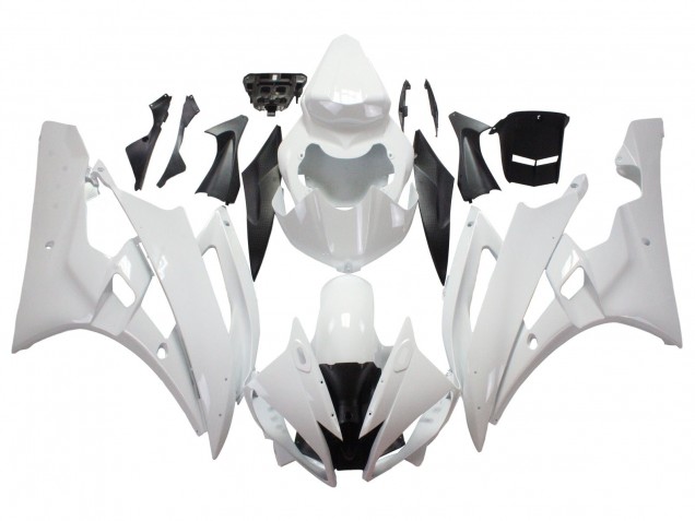 2006-2007 Yamaha YZF 600 R6 Motorcycle Fairings - White Canada for Sale