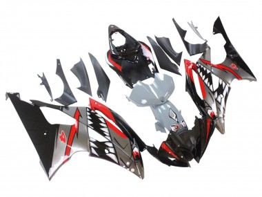 2008-2016 Yamaha YZF 600 R6 Motorcycle Fairings - Silver Black Red Shark 4 Canada for Sale