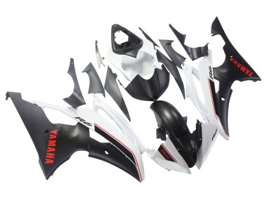 2008-2016 Yamaha YZF 600 R6 Motorcycle Fairings - White Matte Black Red Decals Canada for Sale