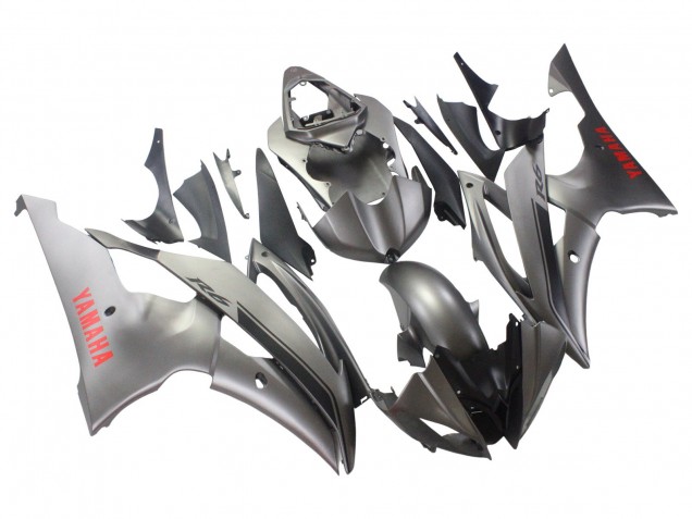 2008-2016 Yamaha YZF 600 R6 Motorcycle Fairings - Matte Grey Red Decals Canada for Sale