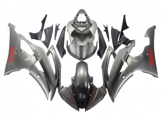 2008-2016 Yamaha YZF 600 R6 Motorcycle Fairings - Matte Grey Red Decals Canada for Sale
