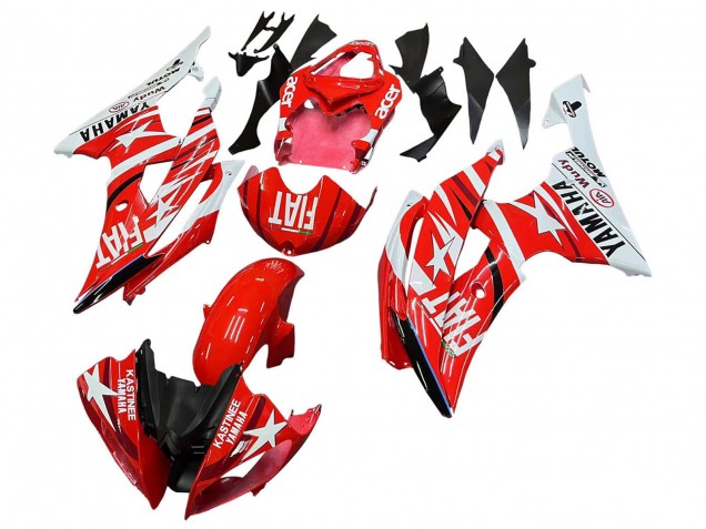 2008-2016 Yamaha YZF 600 R6 Motorcycle Fairings - White Red Black Fiat Acer Canada for Sale