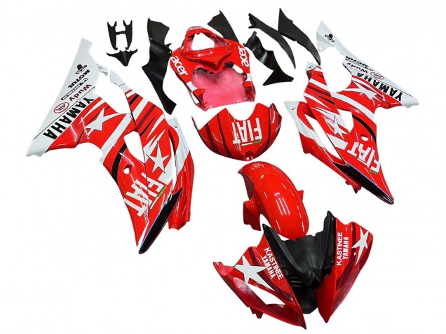 2008-2016 Yamaha YZF 600 R6 Motorcycle Fairings - White Red Black Fiat Acer Canada for Sale