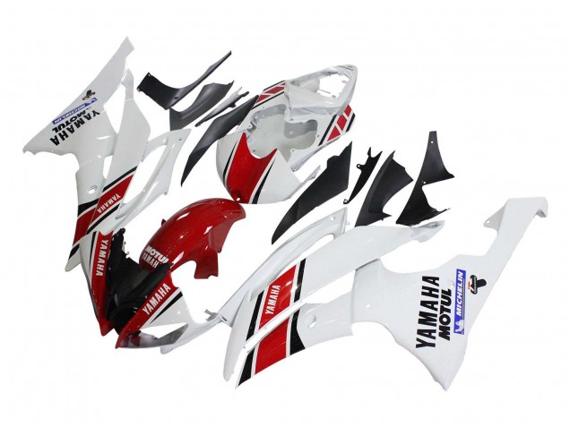 2008-2016 Yamaha YZF 600 R6 Motorcycle Fairings - White Red Black Motul Michelin Canada for Sale