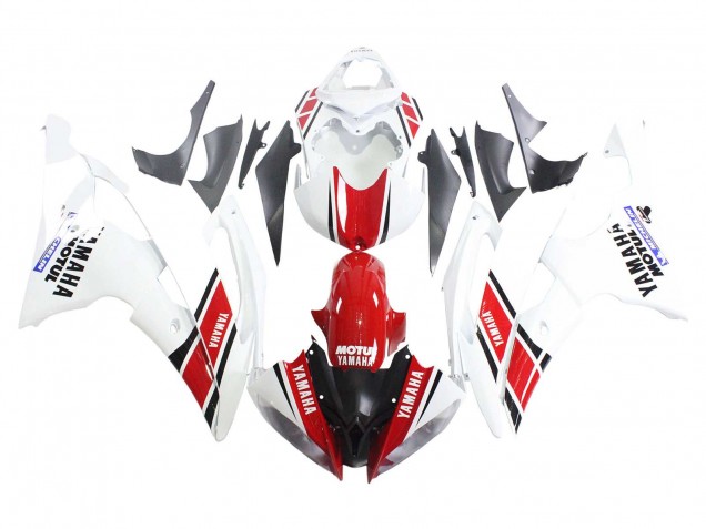 2008-2016 Yamaha YZF 600 R6 Motorcycle Fairings - White Red Black Motul Michelin Canada for Sale