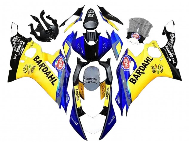 2008-2016 Yamaha YZF 600 R6 Motorcycle Fairings - Yellow Blue Black Bardahl Canada for Sale