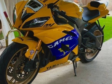 2008-2016 Yamaha YZF 600 R6 Motorcycle Fairings - Yellow Blue Camel Motul Michelin Canada for Sale