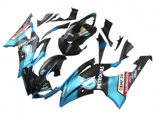 2008-2016 Yamaha YZF 600 R6 Motorcycle Fairings - Light Blue Matte Black Petronas ENEOS Canada for Sale