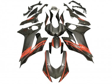 2017-2023 Yamaha YZF 600 R6 Motorcycle Fairings - Red Black Carbon Fiber Style Canada for Sale