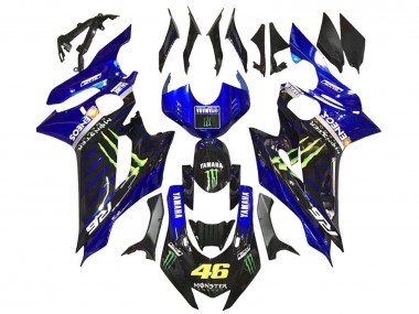 2017-2023 Yamaha YZF 600 R6 Motorcycle Fairings - Blue Glossy Black Green Monster ENEOS Yamalube Canada for Sale