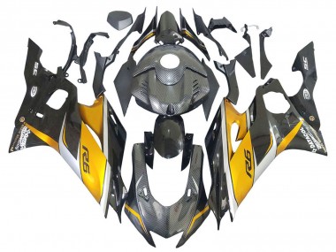 2017-2023 Yamaha YZF 600 R6 Motorcycle Fairings - Gold Black Carbon Fiber Canada for Sale