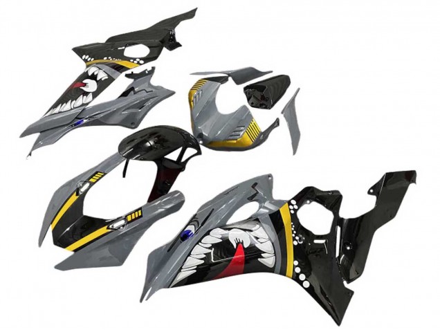 2017-2023 Yamaha YZF 600 R6 Motorcycle Fairings - Grey Yellow Glossy Black Shark Canada for Sale