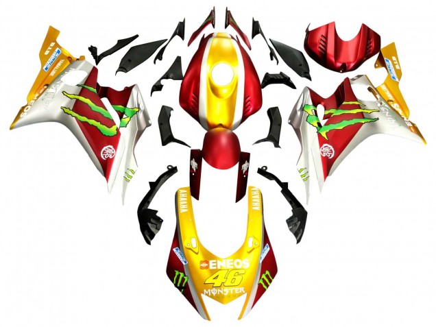 2017-2023 Yamaha YZF 600 R6 Motorcycle Fairings - Gold Red Green Monster Canada for Sale